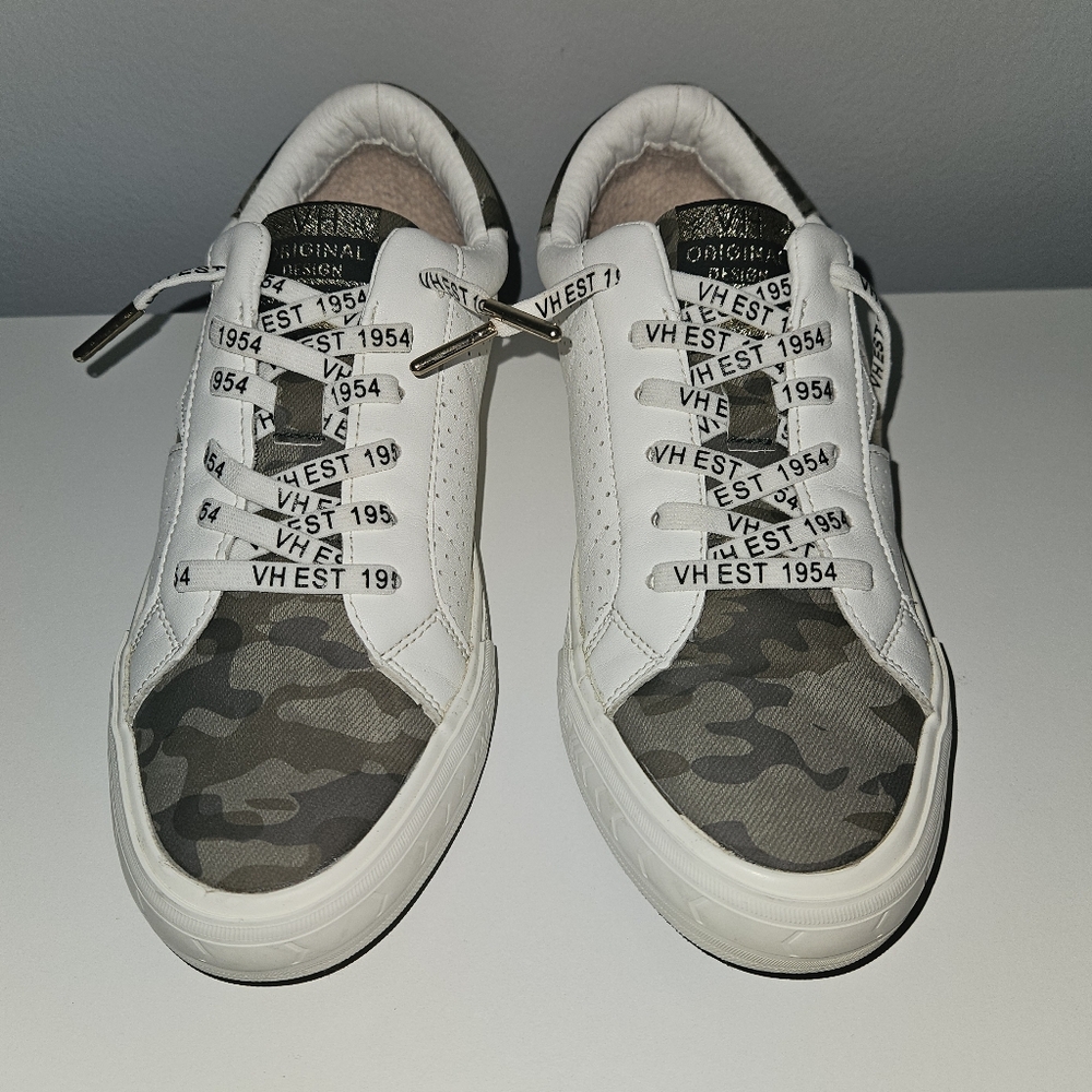Vintage Havana White & Camo Gold Star Sneakers - Size 8 - Picture 3 of 11